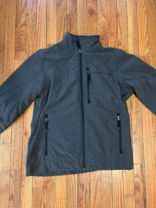 Mens Free Country Soft Shell Jacket Windbreaker Fall Size Medium Charcoal Gray - Picture 1 of 21