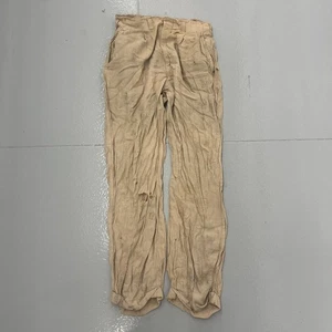 Pantalones de rayón vintage años 40 Glen-More beige patrón 29x29 años 40 verdadero vintage - Imagen 1 de 7