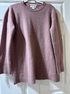 Nordstrom Women's 100% Cashmere Sweater Muted Mauve Lg Super Soft - Picture 1 of 8