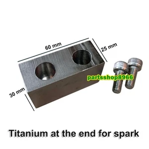 Titanium scrape bar titan block Parts Flat At The End For Spark Stunt Rear Part - Picture 1 of 6