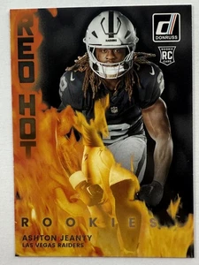 Ashton Jeanty 2025 Panini Donruss RC Red Hot Rookies No. RHR-ASJ - Raiders NFL - Imagen 1 de 3
