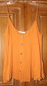 BE COOL JUNIOR TALLA L NARANJA SIN MANGAS ARRUGAS CAMISETA SIN MANGAS VOLANTES - Imagen 1 de 2