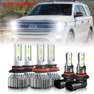 For Ford Expedition 2019 2020 2021 6X 6000K LED Headlight Hi/Lo + Fog Light Bulb - Picture 1 of 22
