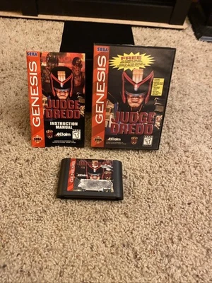 Judge Dredd Sega Genesis CIB Complete w Manual & Case Authentic & Tested Working - Image 1 of 4