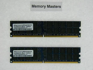 408853-B21 4GB 2x2GB PC2-5300 Dual Rank Reg Memory for HP ProLiant - Picture 1 of 1