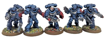 Warhammer 40k Space Marines Assault Intercessors Crimson Fists Well Painted GW - Image 1 of 4
