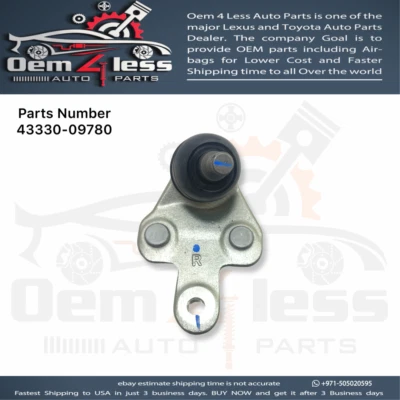 Rótula de suspensión delantera lado derecho Lexus RX450h 2012 a 2022 OEM 43330-09780 Foto 1 de 4