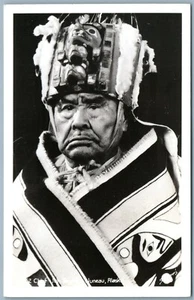 JUNEAU ALASKA INDIAN CHIEF JIM TAGOOK ANTIQUE REAL PHOTO POSTCARD RPPC - Imagen 1 de 2