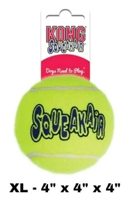 Kong SQUEAKAIR Dog Toy TENNIS BALL - XL 4" Nonabrasive Extra Large Fetch Toy - Picture 1 of 1