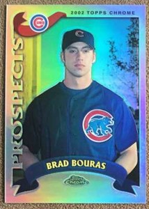 2002 Topps Chrome Prospect Refractor Brad Bouras Rookie Chicago Cubs #T246