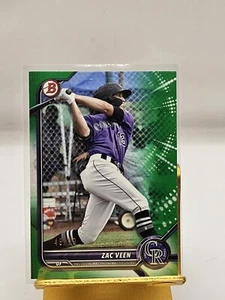 Zac Veen 2022 Bowman Prospects Green /99 BP-13 Colorado Rockies Mint Condition - Picture 1 of 2