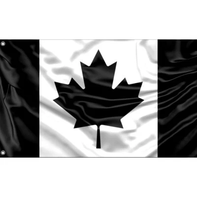 Black Canada Flag | Unique Design, 3x5Ft/90x150cm - Image 1 of 4