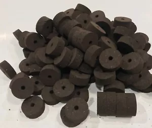 Cork Rings 36 Superior Burnt Burl 1 1/4" X 1/2 "X1/4", Solid Dark Color! - Picture 1 of 3