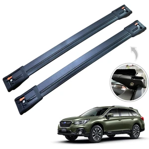 For Subaru Outback BS 2014-2020 Roof Rack Cross Bars Black Fits Flush Rails - Picture 1 of 11
