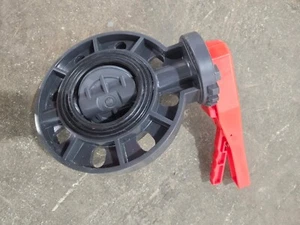 ERA Sch 80 PVC 4 Zoll Schließgriff Absperrklappe unbenutzt PVC - Bild 1 von 4