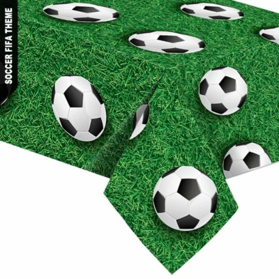 Soccer Table Cover | Sports FIFA Football Theme Tablecloth Party Supplies - image 1 of 4