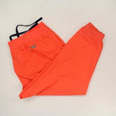 Figs Women's Scrub Jogger Zamora Pant Size 4XL Petite Orange Pull-on Nursing - Image 1 of 4