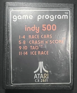 Atari 2600 Indy 500 Gatefold "11" Original Release Cartridge Only Cleaned - Picture 1 of 8