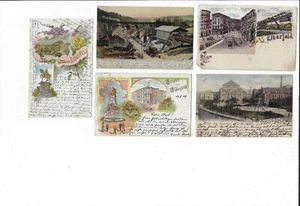 5 cartoline postate tedesche Gruss aux Elberfeld p2168 - Foto 1 di 2
