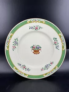 Copeland Spode 1 Dinner Plates Green Rim Flowers Lord Calvert Poss Tiffany Co - Picture 1 of 11