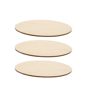 3pcs Round Wood Circle Unfinished Wood Rounds Unfinished Christmas Ornament - Picture 1 of 12