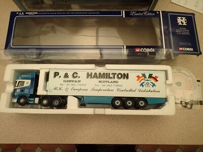 Corgi 1:50 CC12906 Scania Topline Fridge Trailer P&C Hamilton Undisplayed #0700 - Image 1 of 4