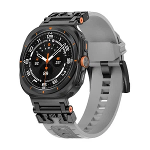 Rugged Premium Metal & TPU Sport Band For Samsung Galaxy Watch Ultra 47mm Strap - Picture 1 of 30