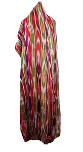 Uzbeko Ikat Lentgh Vintage Precioso Seda Bukhara Textil Suntuoso Firmado 6 m - Imagen 1 de 21