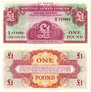 British Armed Forces 1 Pound P#M36a (1962) UNC - Picture 1 of 1