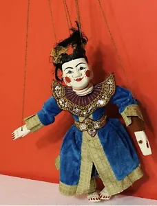 Vintage Hand Carved Wood Marionette Puppet Primitive Japanese Unique and Rare.  - Picture 1 of 13