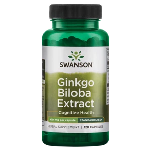 Swanson Ginkgo Biloba Extract - Standardized 60 mg 120 Capsules - Picture 1 of 6