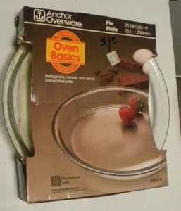 Anchor HawkingPie Pan Plate Clear 9" H1060-E NOS - Picture 1 of 2