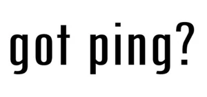 GOT PING? VINYL DECAL STICKER SPORTS LAPTOP WINDOW CAR CHOOSE COLOR - Foto 1 di 2