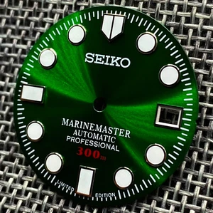 New SEIKO MARINE MASTER GREEN DIAL DATE DIVERS FOR NH35 NH36 4R36 7S26 SKX007 - Picture 1 of 6
