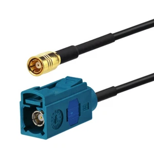 Antenna adapter cable Fakra Z coded socket Female to SMB socket DAB DAB+ - Picture 1 of 4