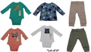 Garanimals Baby Boy Assorted Top & Bottoms 6 Piece Set SZ 6-9 Months NEW - Picture 1 of 7