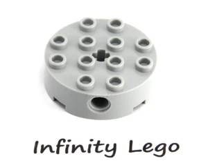 5 LEGO Light Bluish Grey Brick 4 x 4 Round with Center Axle Hole Turntable 6222 - Bild 1 von 1