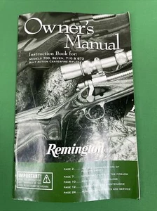 REMINGTON Bolt Action Centerfire Rifle 700 Synthetic Youth OWNERS MANUAL - Picture 1 of 10