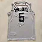Throwback Bueckers #5 Basketball Jersey High School Sewn White Blue Gray s-6XL