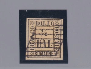 1859 Romagne: Value IN A Frame ½ B. Straw Yellow ( N° 1 ) Ben Marginato. Spl - Picture 1 of 2