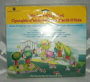 AMERICAN GREETINGS MONKEY ISLAND STICKER POP-UP ZOO PLAY SET - Picture 1 of 2
