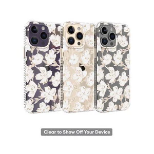onn. White Whisp Floral Phone Case for iPhone 14 Pro Max NEW! FAST! - Picture 1 of 4
