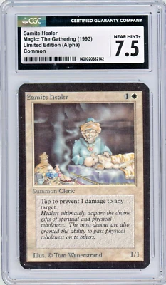1993 MTG LIMITED EDITION (ALPHA) Common Samite Healer CGC 7.5 NEAR MINT + - Image 1 of 2