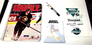 4 RARE 1990s Hockey Items Alexandre Daigle Lined Paper Book Disney Mighty Ducks - Picture 1 of 7