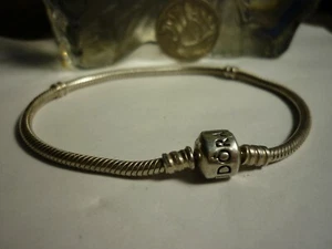 GENUINE PANDORA SILVER 925 BRACELET 20CM / HALLMARKED : 925 ALE - AU STOCK ! - Picture 1 of 6