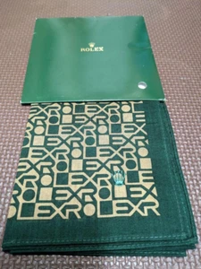 ROLEX Official Green Logo Handkerchief Scarf 44x45cm w/ Box Men Japan - Picture 1 of 3