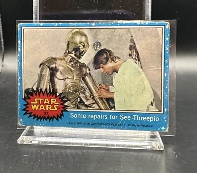 1977 Star Wars Some repairs for See-Threepio # 27 Luke Skywalker C-3PO Jedi Solo - Image 1 of 2