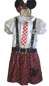 Minnie Mouse Costume Size 8-10 Medium Kids Disney Red & White - Picture 1 of 8