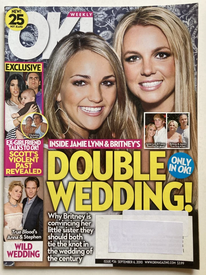BRITNEY & JAMIE LYNN SPEARS DOUBLE WEDDING September 2010 OK! Magazine - Image 1 of 1