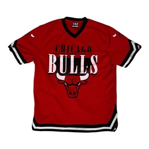 Vintage Chicago Bulls Warm Up Jersey Size Large Red UNK Y2K - Picture 1 of 7